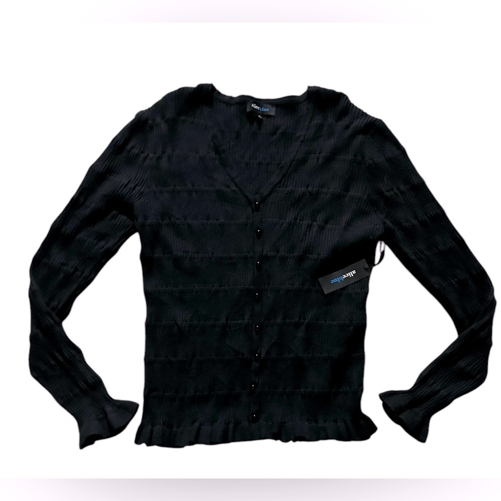 Black button-down cardigan by Alice blue